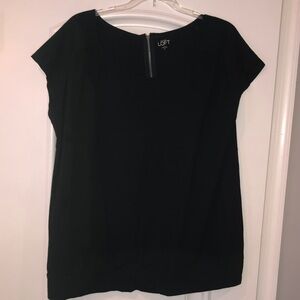 LOFT Classic Black Short Sleeve Top
